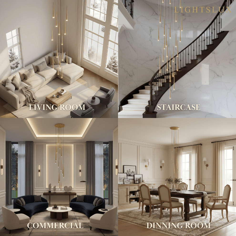 Classic Design Chandelier - Versatile Statement Piece for Living Room/Entryway - Flindria