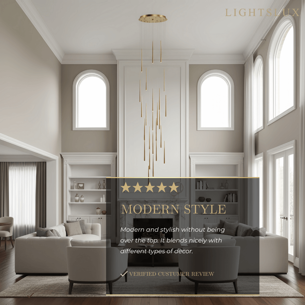 Classic Design Chandelier - Versatile Statement Piece for Living Room/Entryway - Flindria