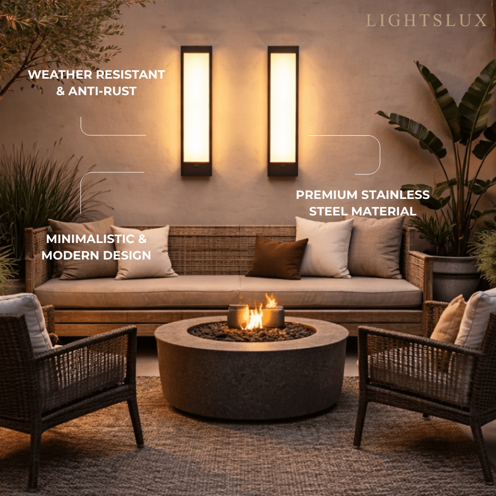 Premium Stainless Steel Outdoor Wall Sconce - Modern Solar & Wired Options - Flindria