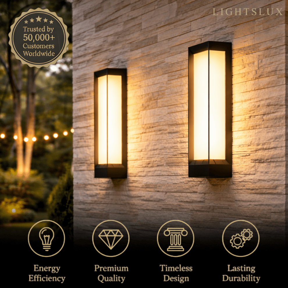 Premium Stainless Steel Outdoor Wall Sconce - Modern Solar & Wired Options - Flindria