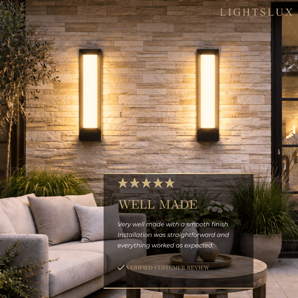 Premium Stainless Steel Outdoor Wall Sconce - Modern Solar & Wired Options - Flindria