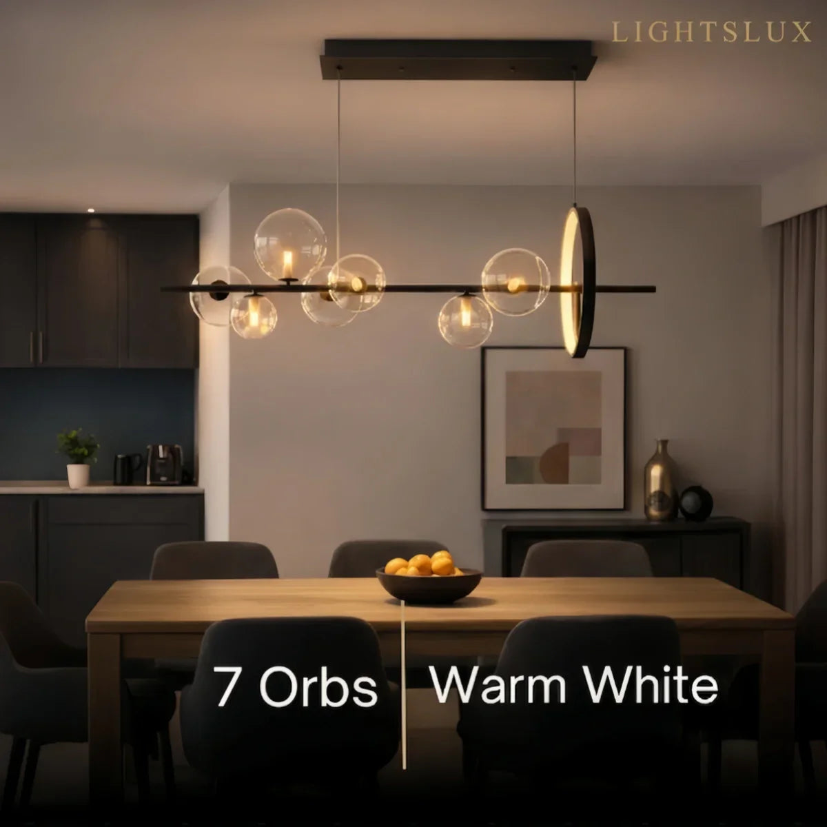 Minimalistische kroonluchter – Scandinavische plafondlamp voor eetkamer/keukeneiland - Flindria
