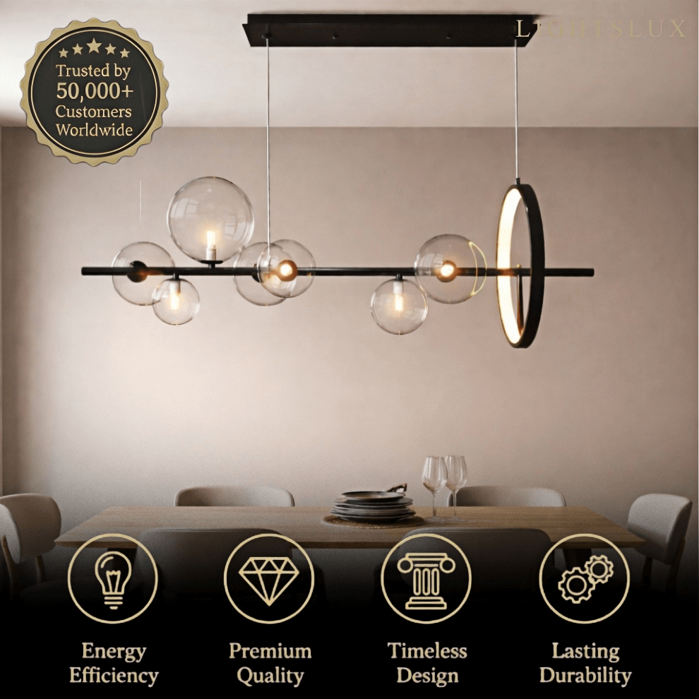Minimalistische kroonluchter – Scandinavische plafondlamp voor eetkamer/keukeneiland - Flindria