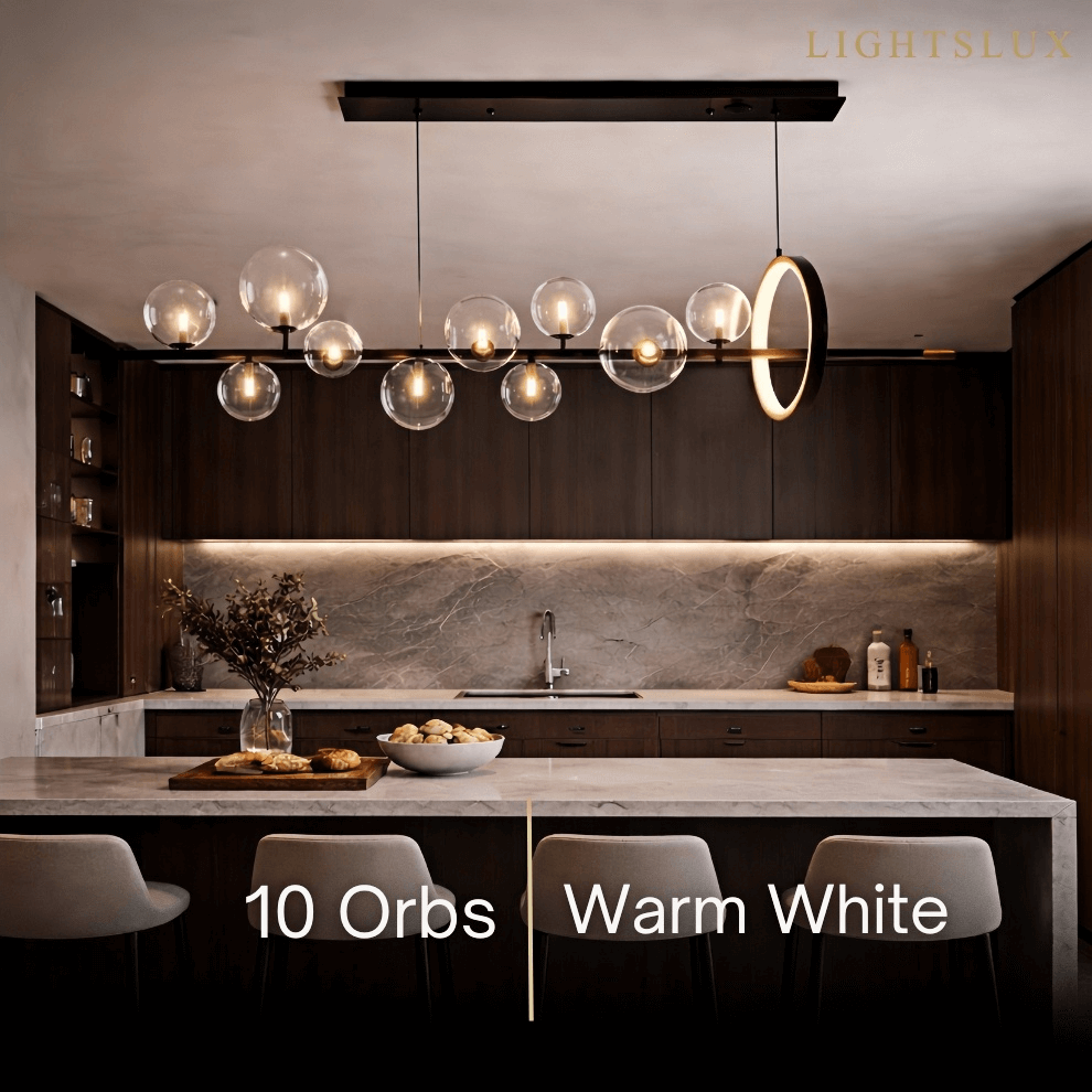 Minimalistische kroonluchter – Scandinavische plafondlamp voor eetkamer/keukeneiland - Flindria