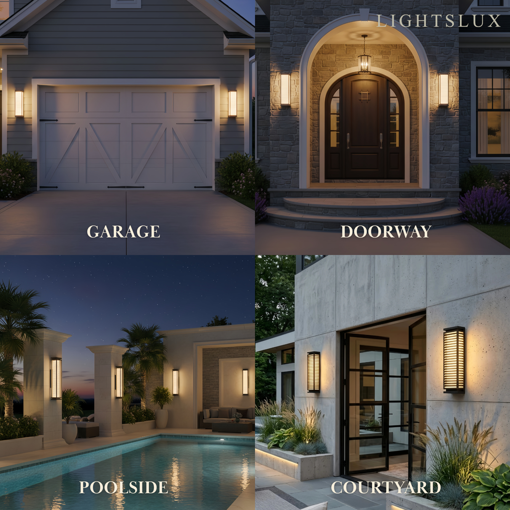 Modern Outdoor LED Wall Sconce Exterior Wall Lamp for Patio - Flindria