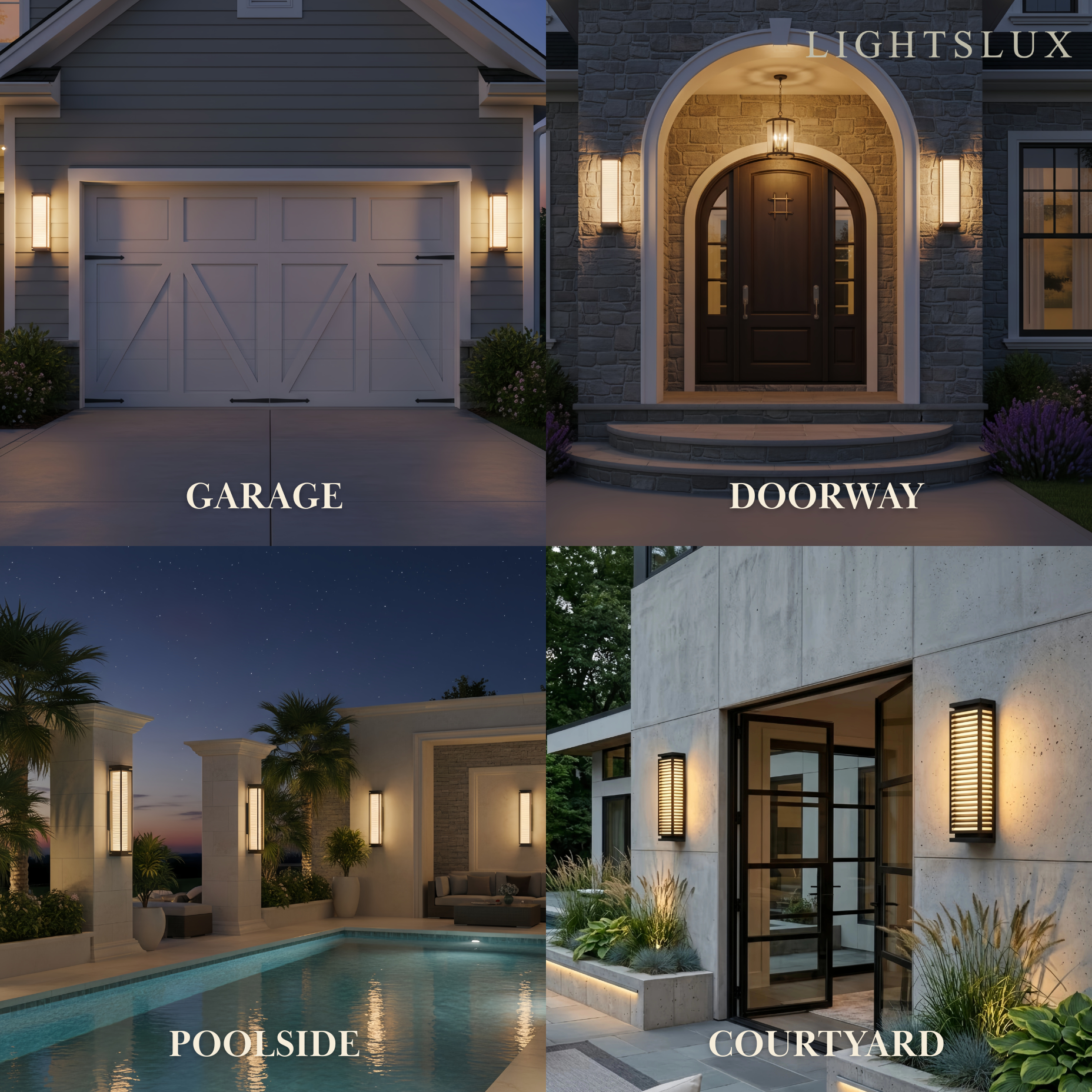 Modern Outdoor LED Wall Sconce Exterior Wall Lamp for Patio - Flindria
