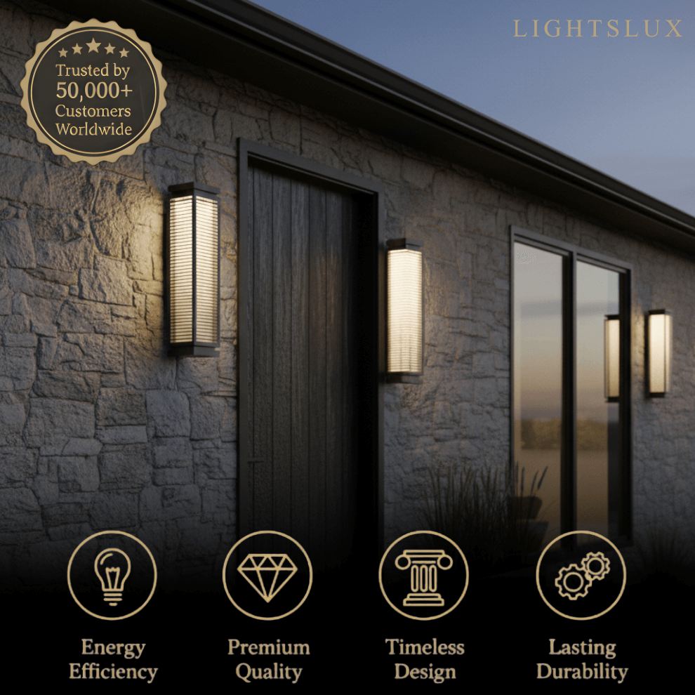 Modern Outdoor LED Wall Sconce Exterior Wall Lamp for Patio - Flindria