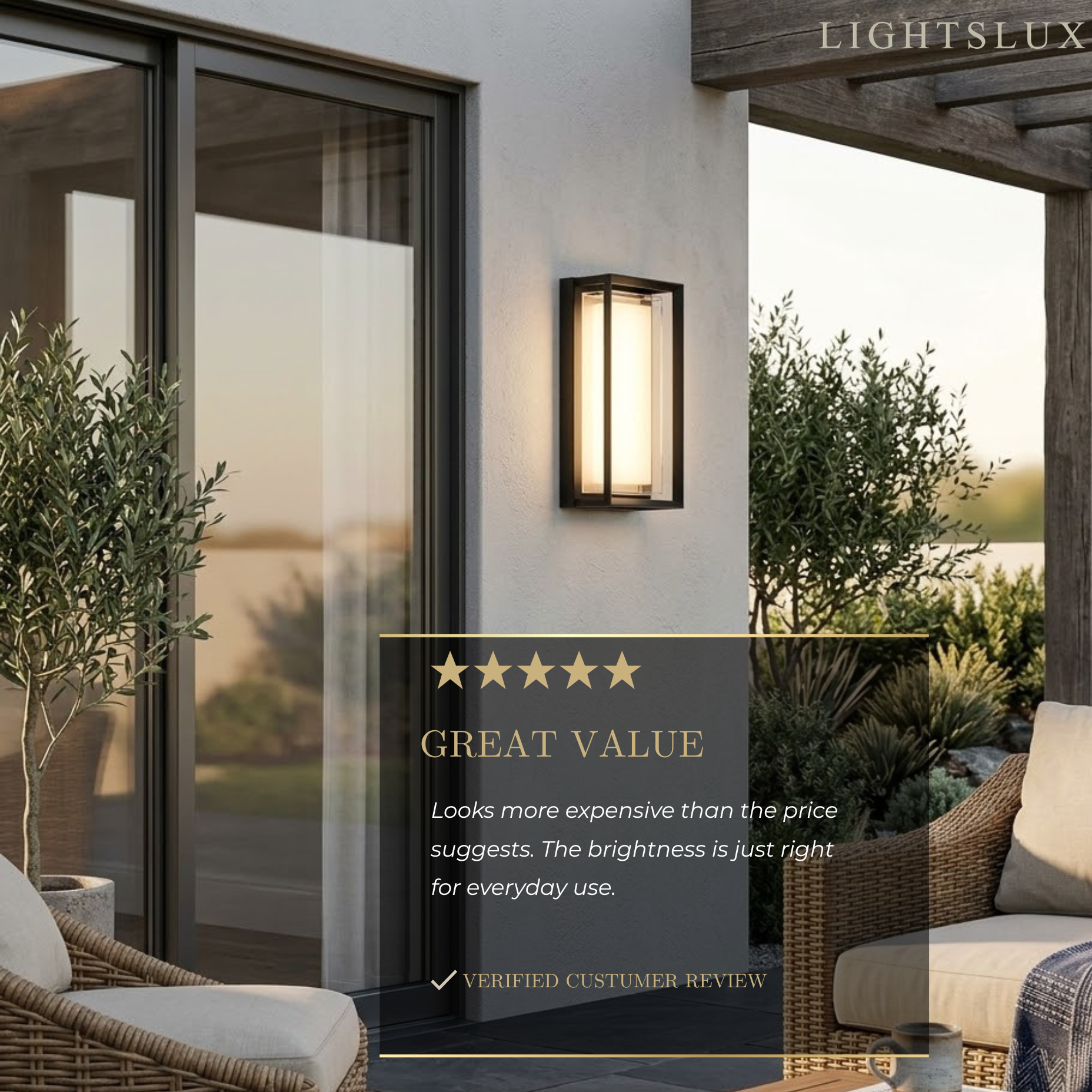 Geometric Matte Black Outdoor Wall Light – Modern LED Sconce for Patio & Entryway - Flindria