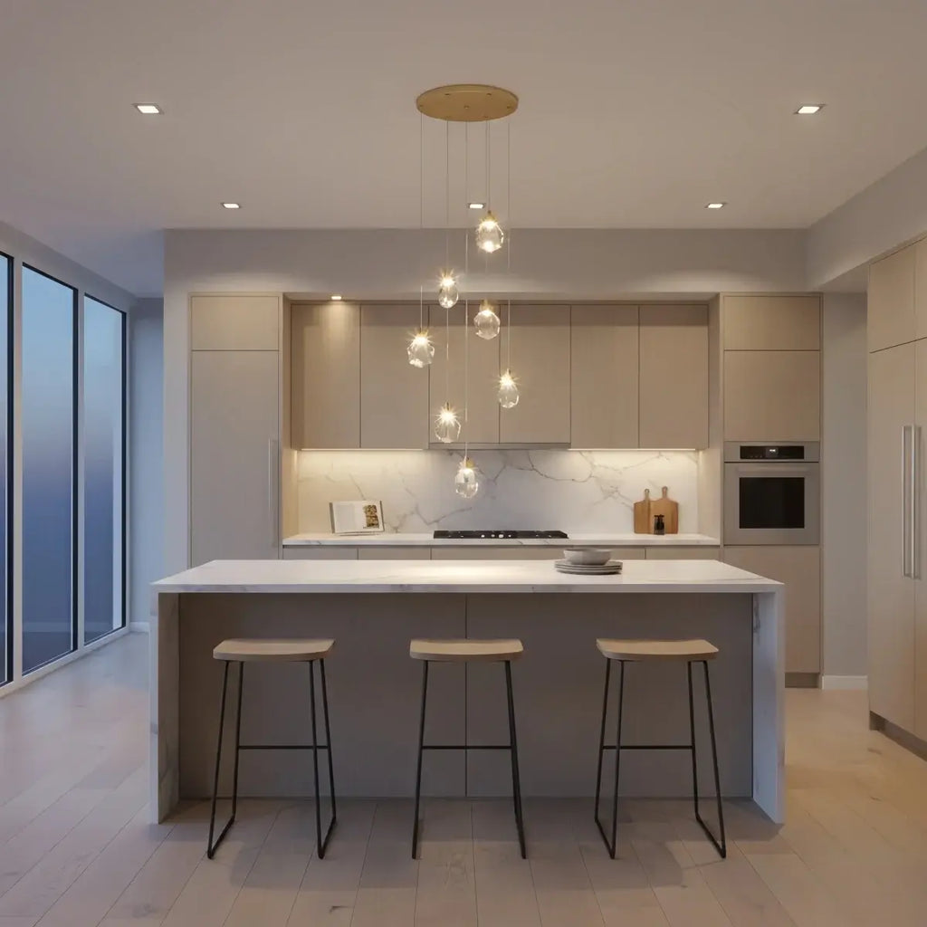 Luxury Crystal Chandelier - Shimmering Fixture for Dining Room & Grand Interiors - Flindria
