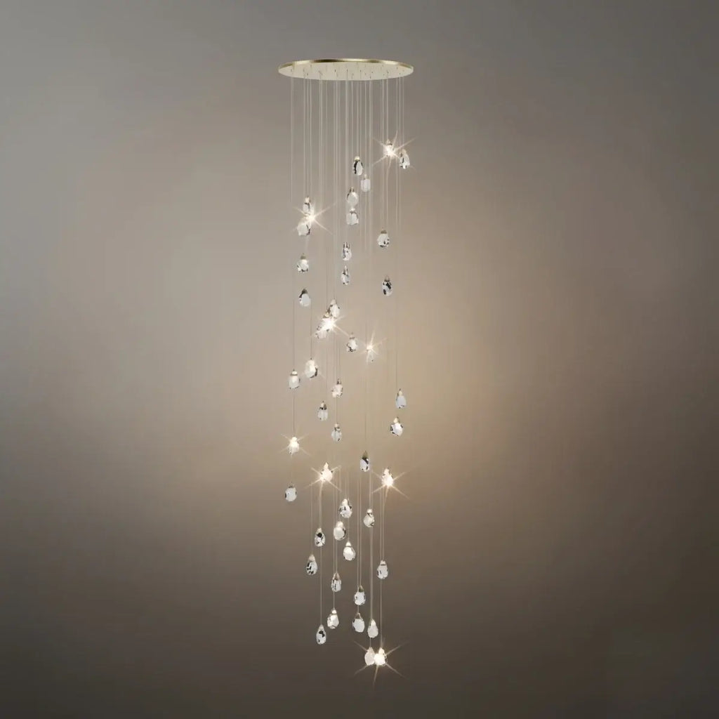 Luxury Crystal Chandelier - Shimmering Fixture for Dining Room & Grand Interiors - Flindria