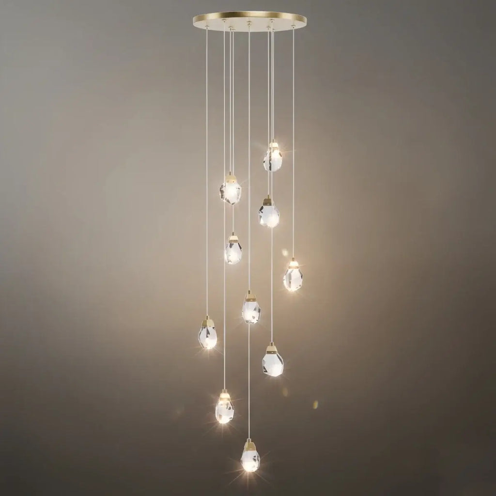 Luxury Crystal Chandelier - Shimmering Fixture for Dining Room & Grand Interiors - Flindria