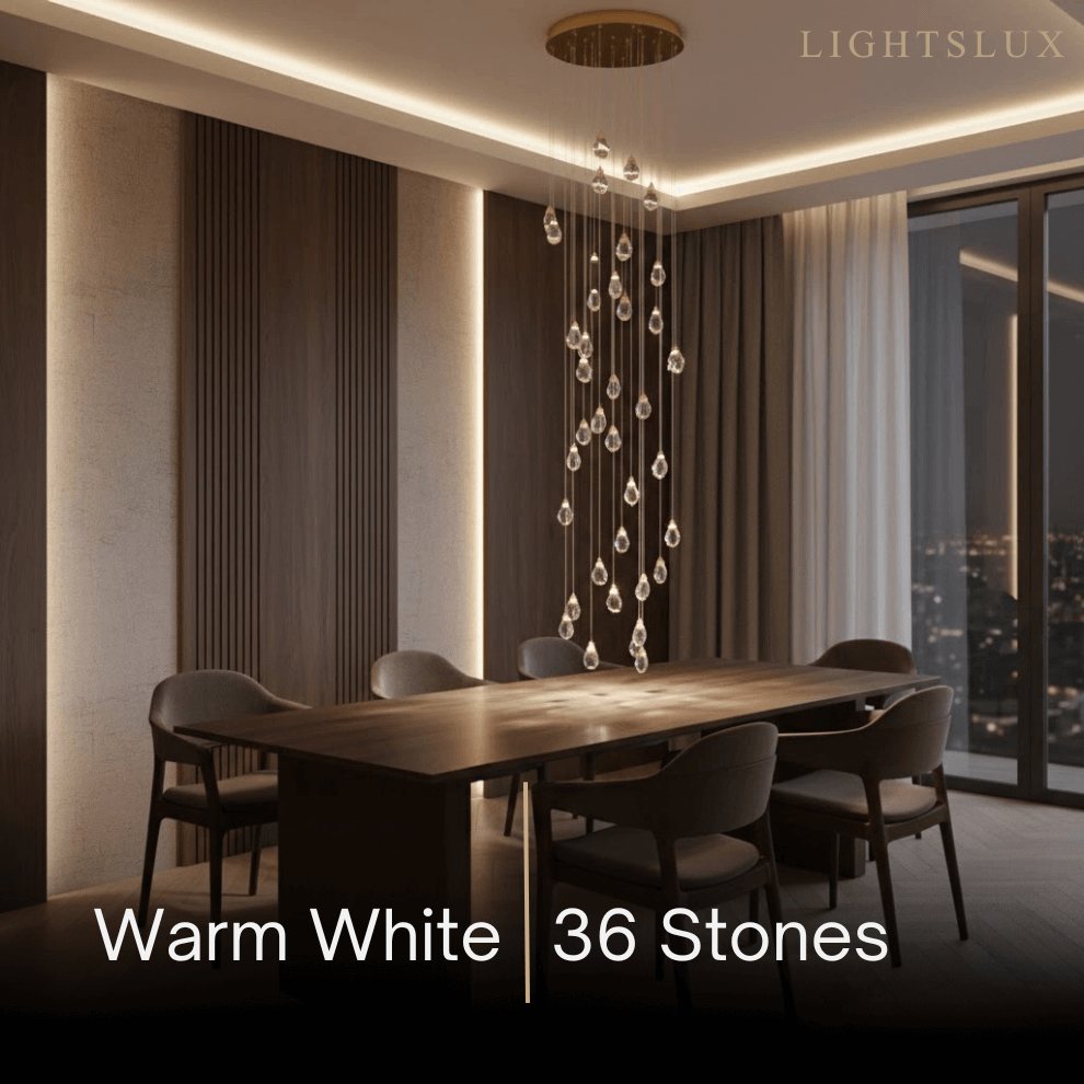 Luxury Crystal Chandelier - Shimmering Fixture for Dining Room & Grand Interiors - Flindria