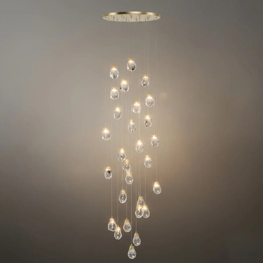 Luxury Crystal Chandelier - Shimmering Fixture for Dining Room & Grand Interiors - Flindria