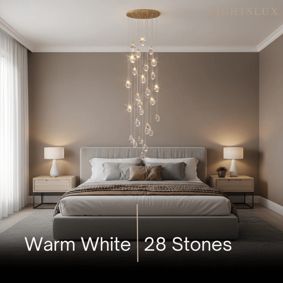 Luxury Crystal Chandelier - Shimmering Fixture for Dining Room & Grand Interiors - Flindria