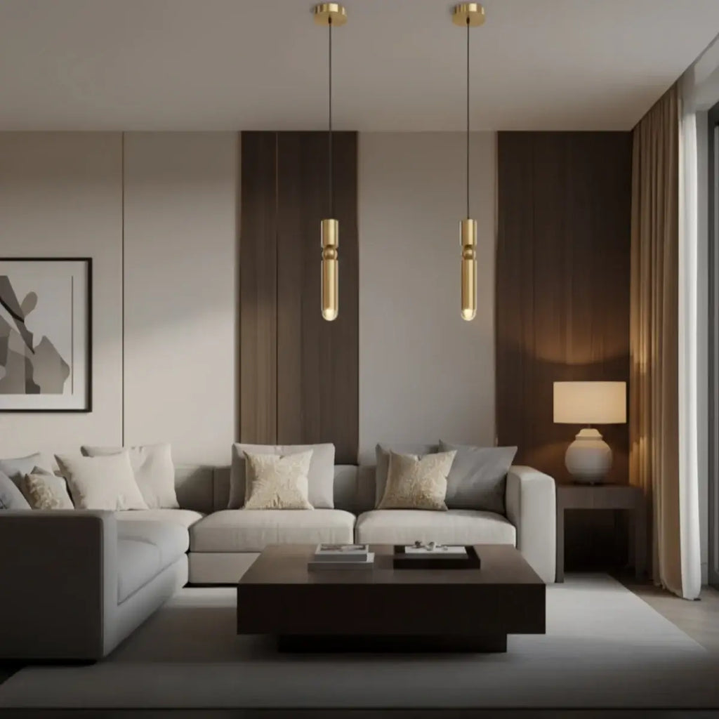 Modern Gold Pendant Light with Soft Warm Glow for Contemporary Interiors - Flindria