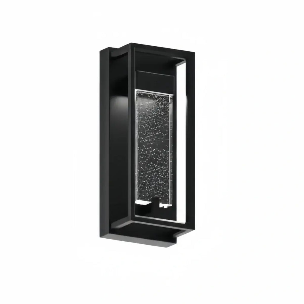 Modern Outdoor Wall Sconce, Black Stainless Steel Open Frame Light for Patio/Entryway - Flindria