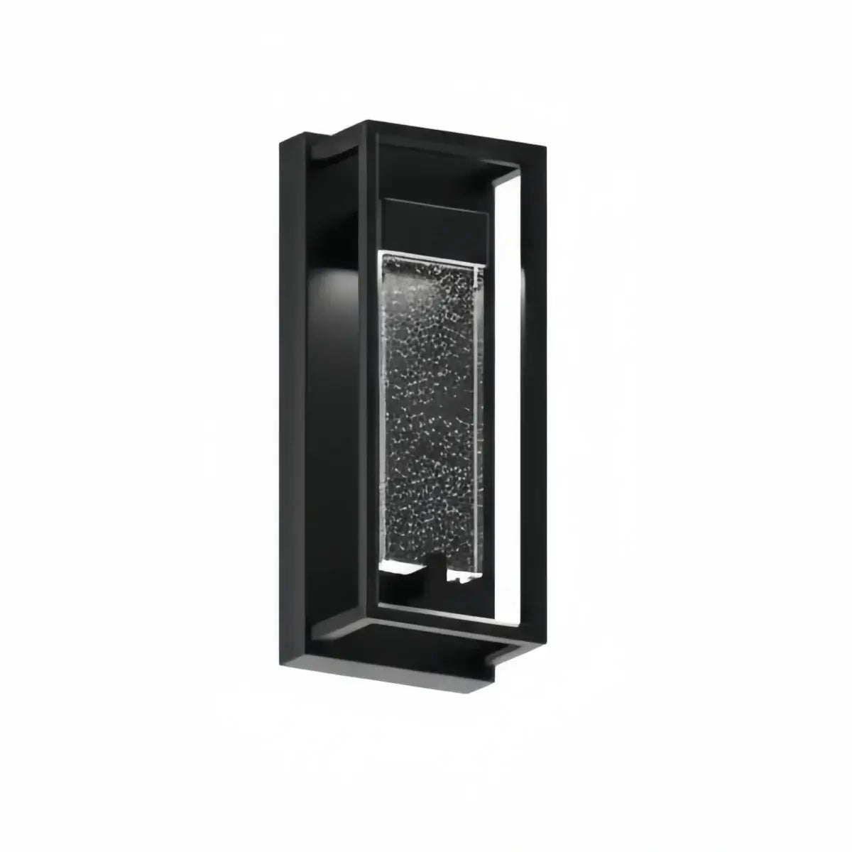 Modern Outdoor Wall Sconce, Black Stainless Steel Open Frame Light for Patio/Entryway - Flindria