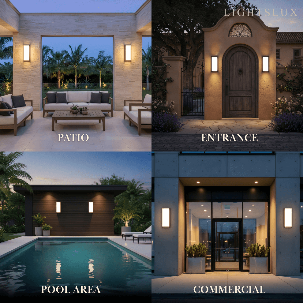 Minimalist Outdoor Wall Sconce in Black Stainless Steel with Adjustable LED Lighting - Flindria