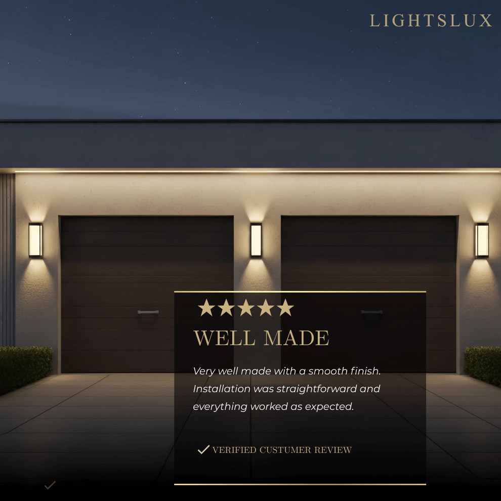 Minimalist Outdoor Wall Sconce in Black Stainless Steel with Adjustable LED Lighting - Flindria