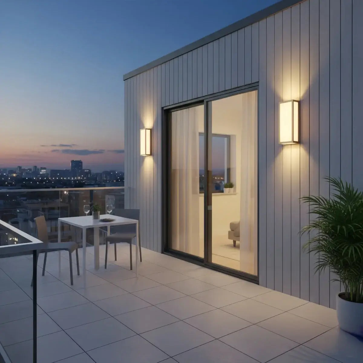 Minimalist Outdoor Wall Sconce in Black Stainless Steel with Adjustable LED Lighting - Flindria