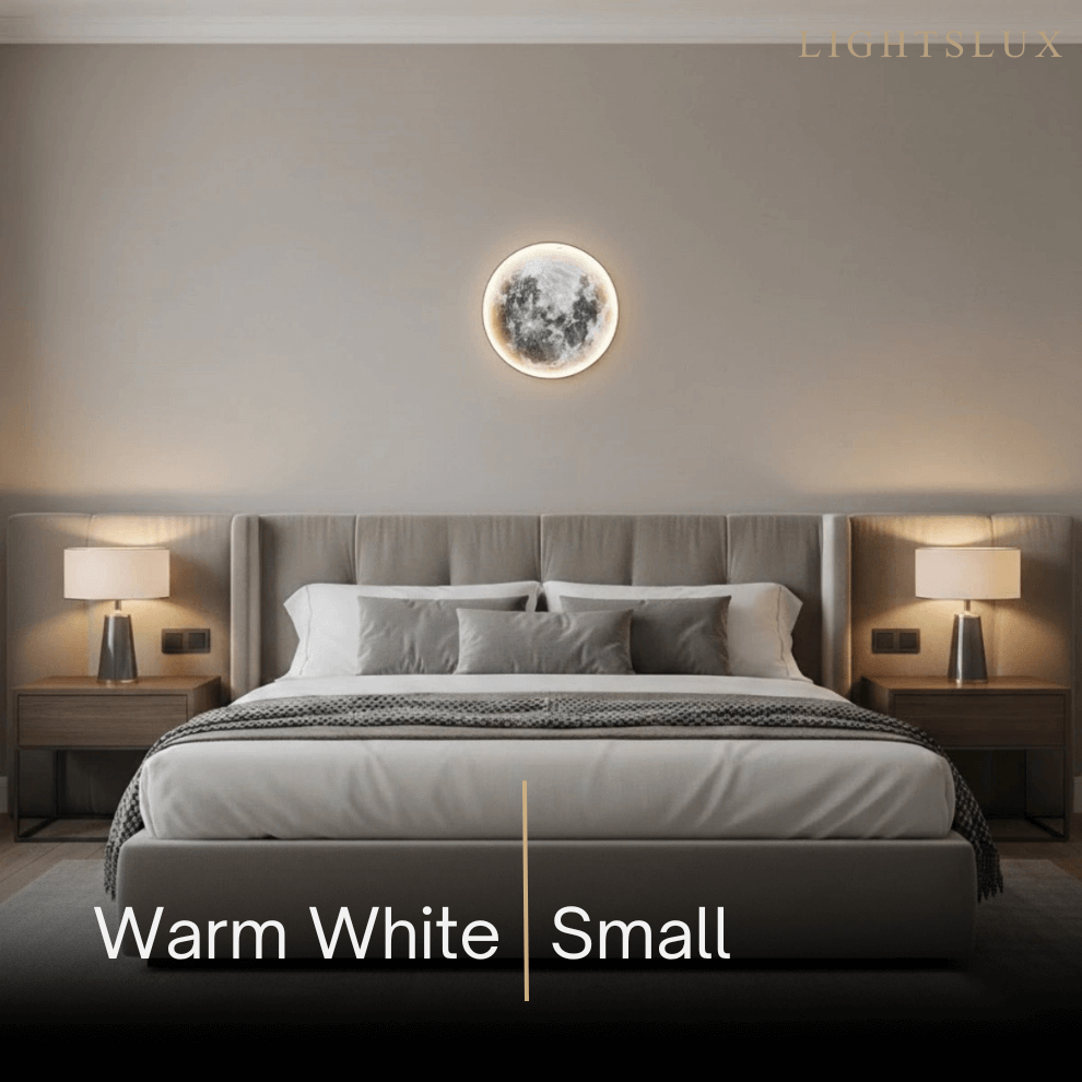 Moon Wall Night Light – Soft Warm LED Wall Lamp for Nursery & Cozy Home Lighting - Flindria