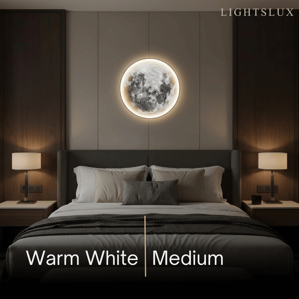 Moon Wall Night Light – Soft Warm LED Wall Lamp for Nursery & Cozy Home Lighting - Flindria
