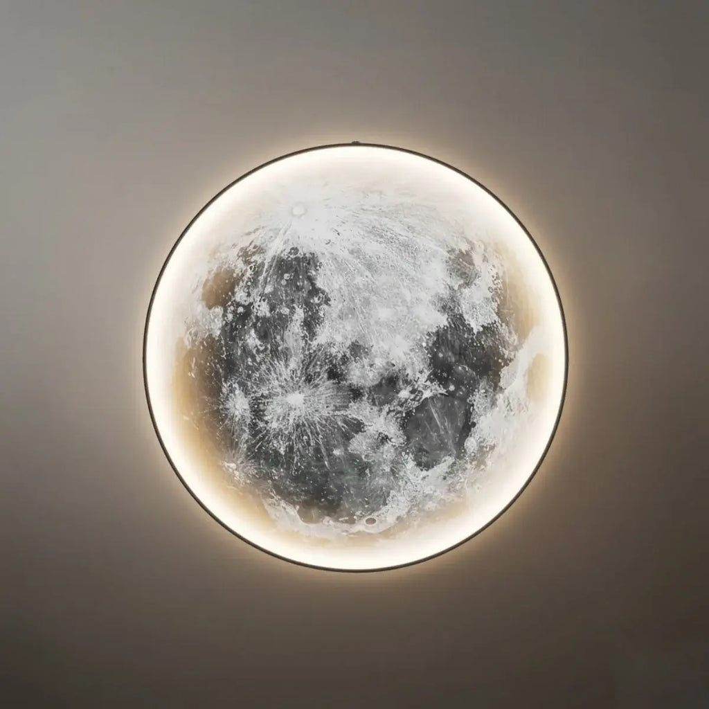 Moon Wall Night Light – Soft Warm LED Wall Lamp for Nursery & Cozy Home Lighting - Flindria