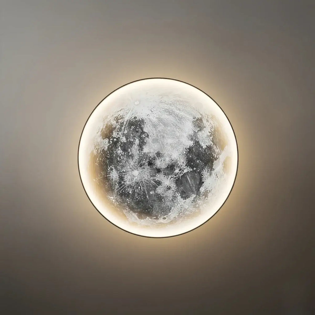Moon Wall Night Light – Soft Warm LED Wall Lamp for Nursery & Cozy Home Lighting - Flindria