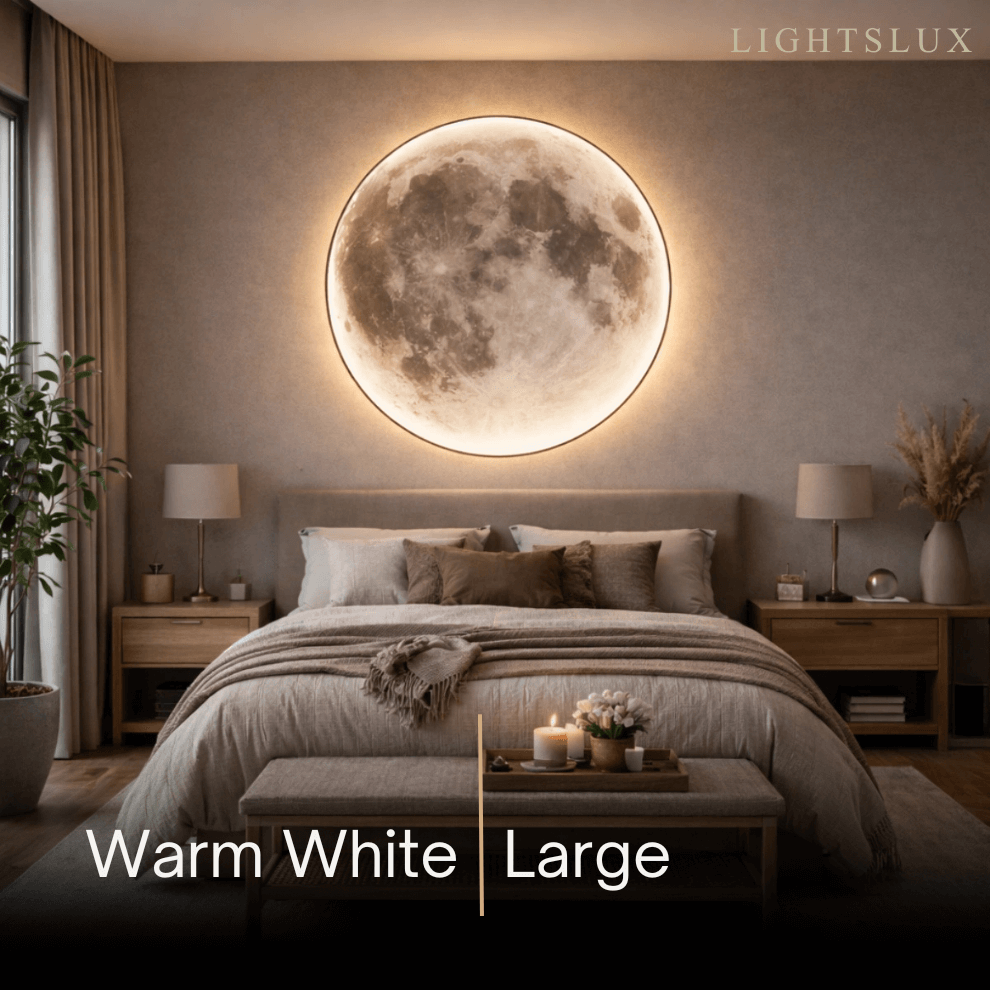 Moon Wall Night Light – Soft Warm LED Wall Lamp for Nursery & Cozy Home Lighting - Flindria