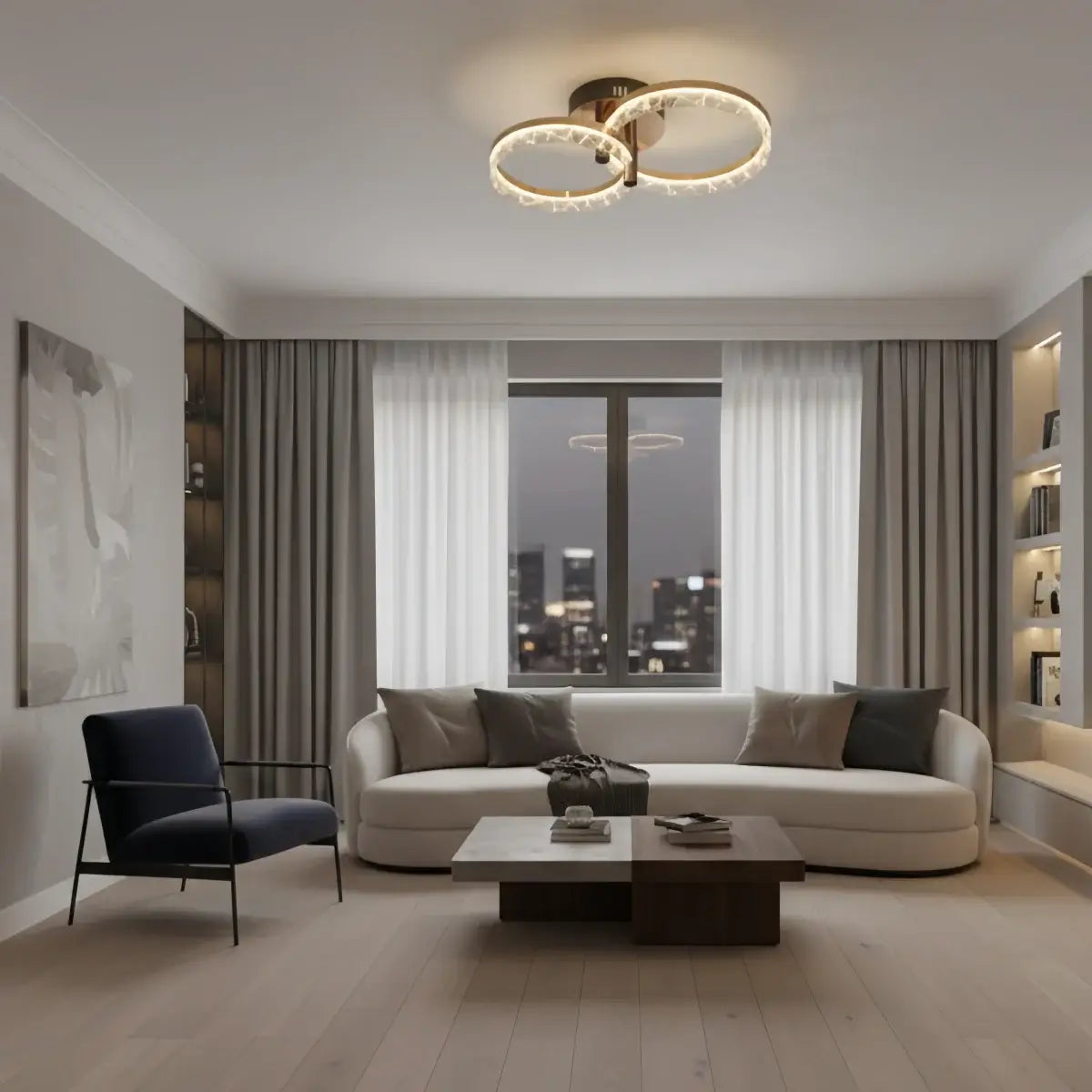 Moderne Opbouw Plafondlamp – LED Licht voor Slaapkamer/Woonkamer - Flindria