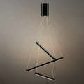 Modern Sculptural Chandelier – Aluminum & Silica Gel LED Halo Light for Living Room - Flindria