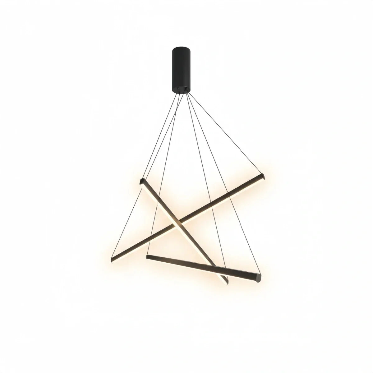 Modern Sculptural Chandelier – Aluminum & Silica Gel LED Halo Light for Living Room - Flindria