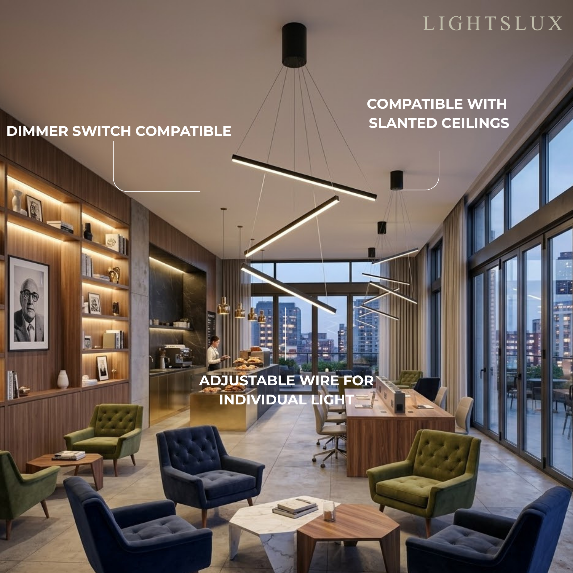 Modern Sculptural Chandelier – Aluminum & Silica Gel LED Halo Light for Living Room - Flindria