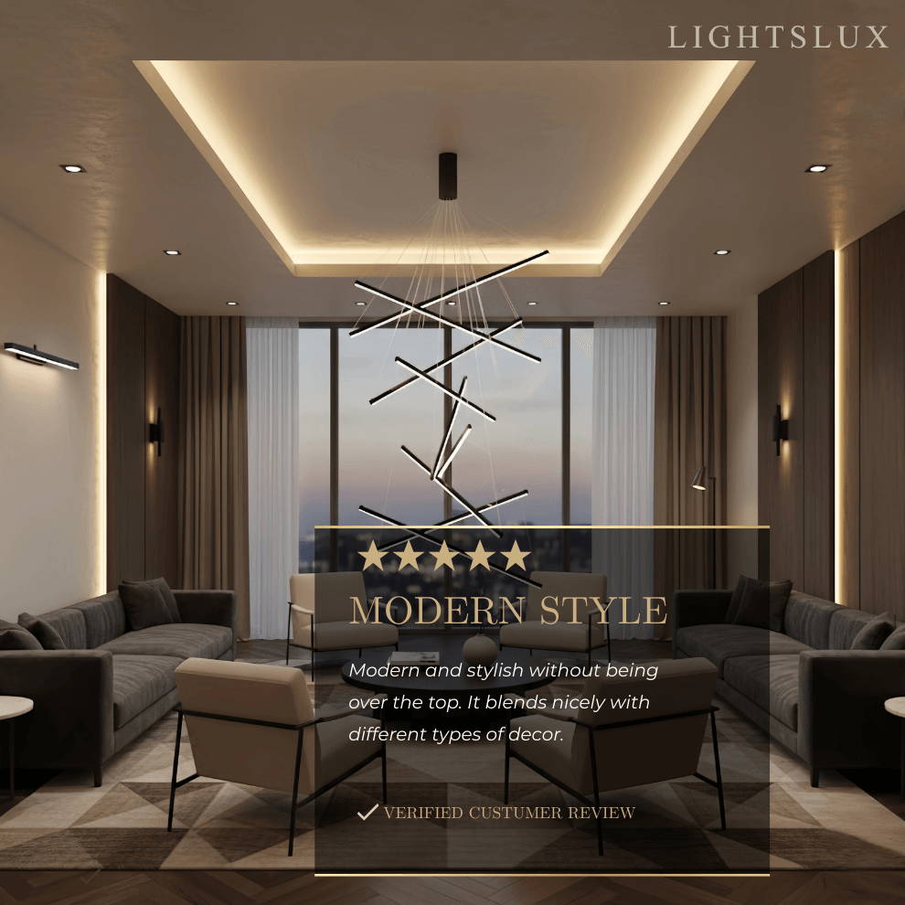 Modern Sculptural Chandelier – Aluminum & Silica Gel LED Halo Light for Living Room - Flindria