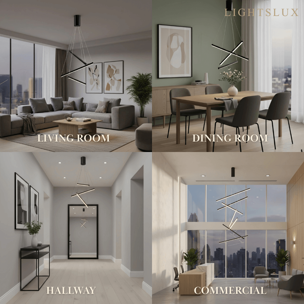 Modern Sculptural Chandelier – Aluminum & Silica Gel LED Halo Light for Living Room - Flindria