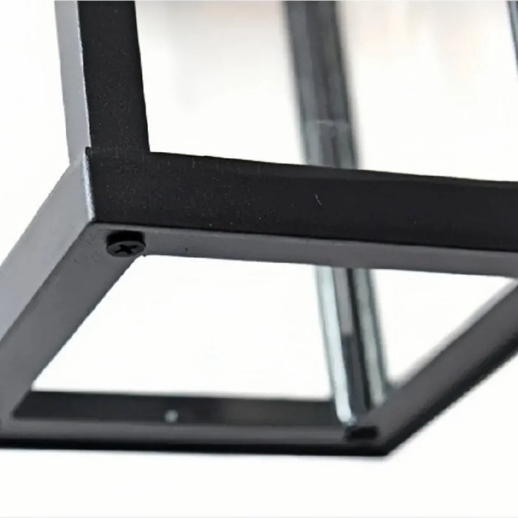 Modern Outdoor Wall Sconce – Black Stainless Steel with Clear Glass for Porch/Patio - Flindria