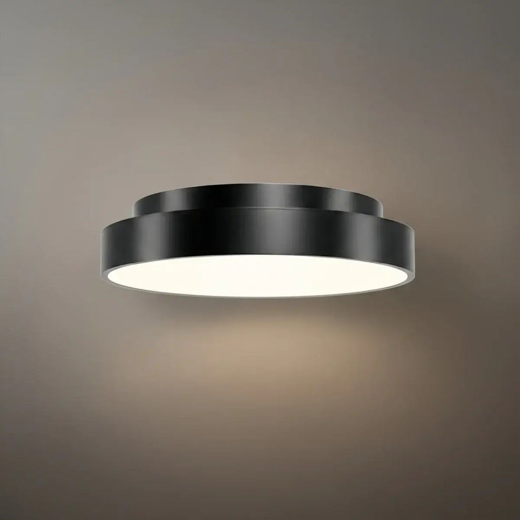 Modern Flush Mount Ceiling Light – Gold/ Black LED for Living Room - Flindria