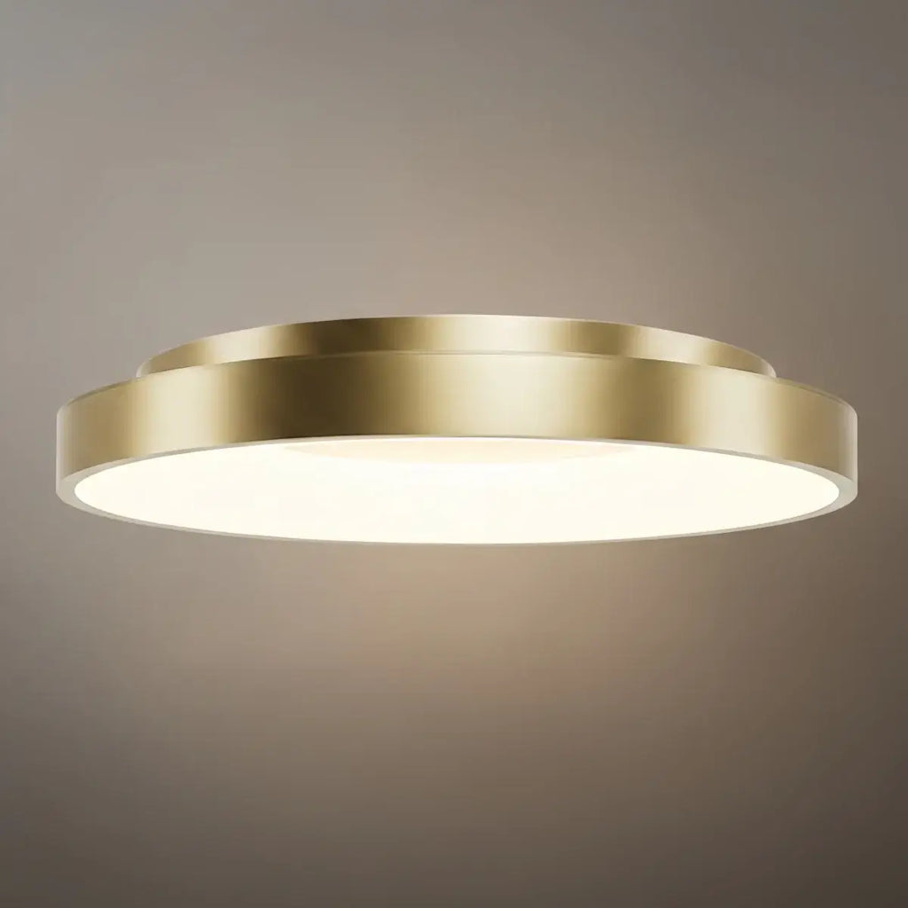 Modern Flush Mount Ceiling Light – Gold/ Black LED for Living Room - Flindria