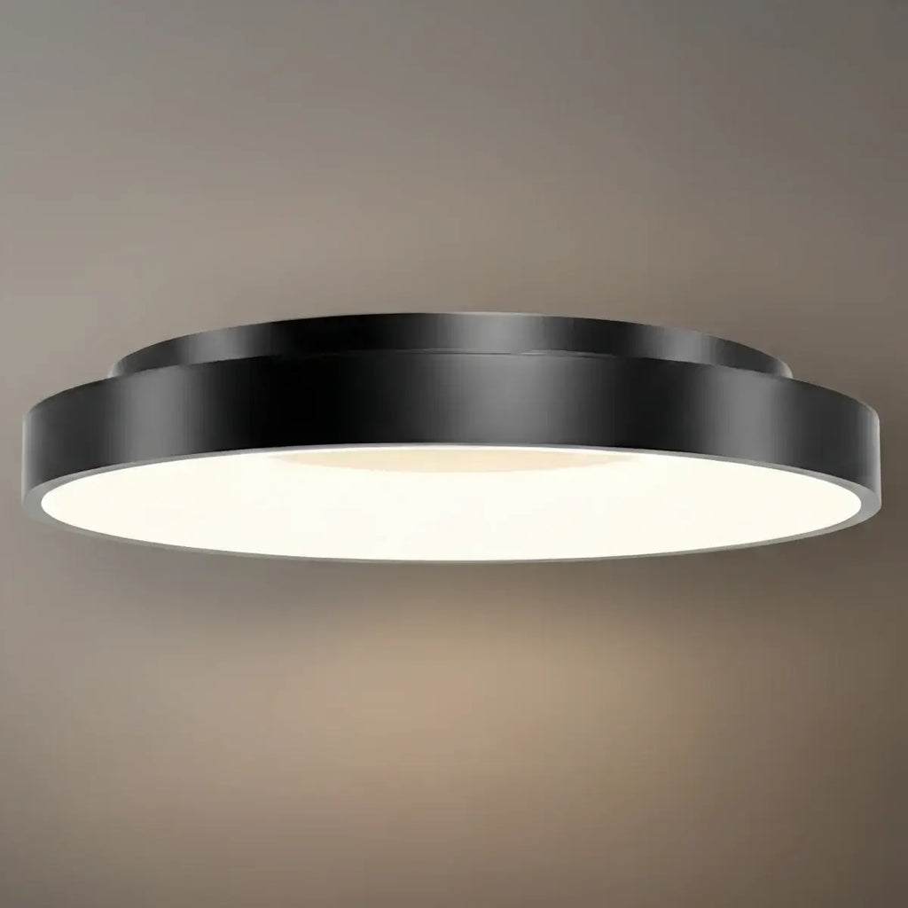 Modern Flush Mount Ceiling Light – Gold/ Black LED for Living Room - Flindria