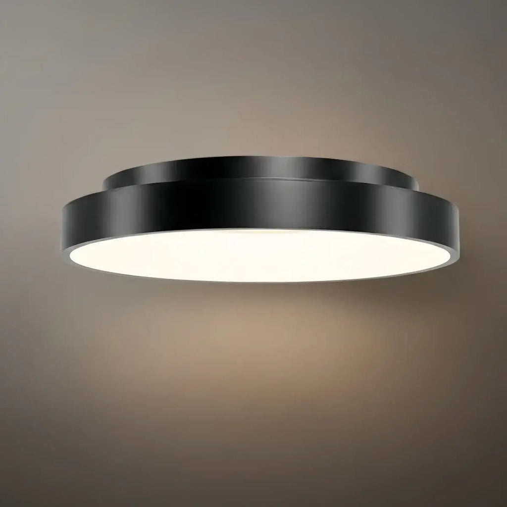 Modern Flush Mount Ceiling Light – Gold/ Black LED for Living Room - Flindria