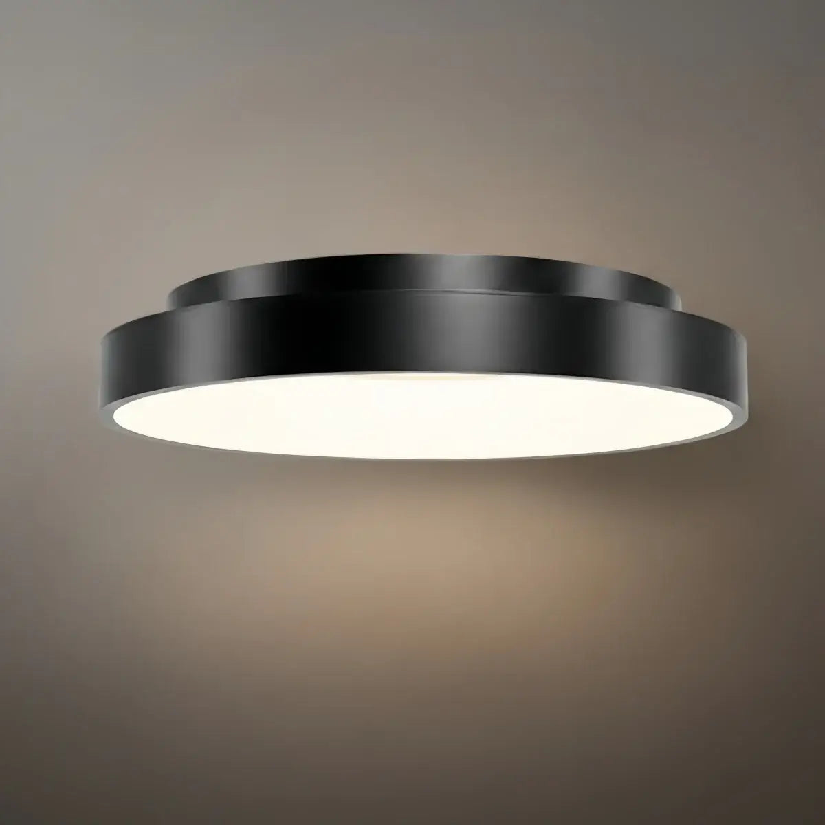 Modern Flush Mount Ceiling Light – Gold/ Black LED for Living Room - Flindria