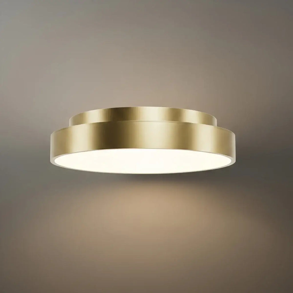 Modern Flush Mount Ceiling Light – Gold/ Black LED for Living Room - Flindria