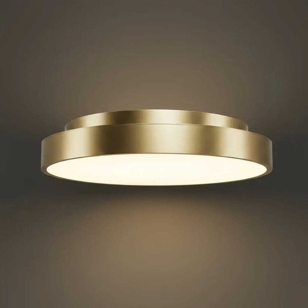 Modern Flush Mount Ceiling Light – Gold/ Black LED for Living Room - Flindria