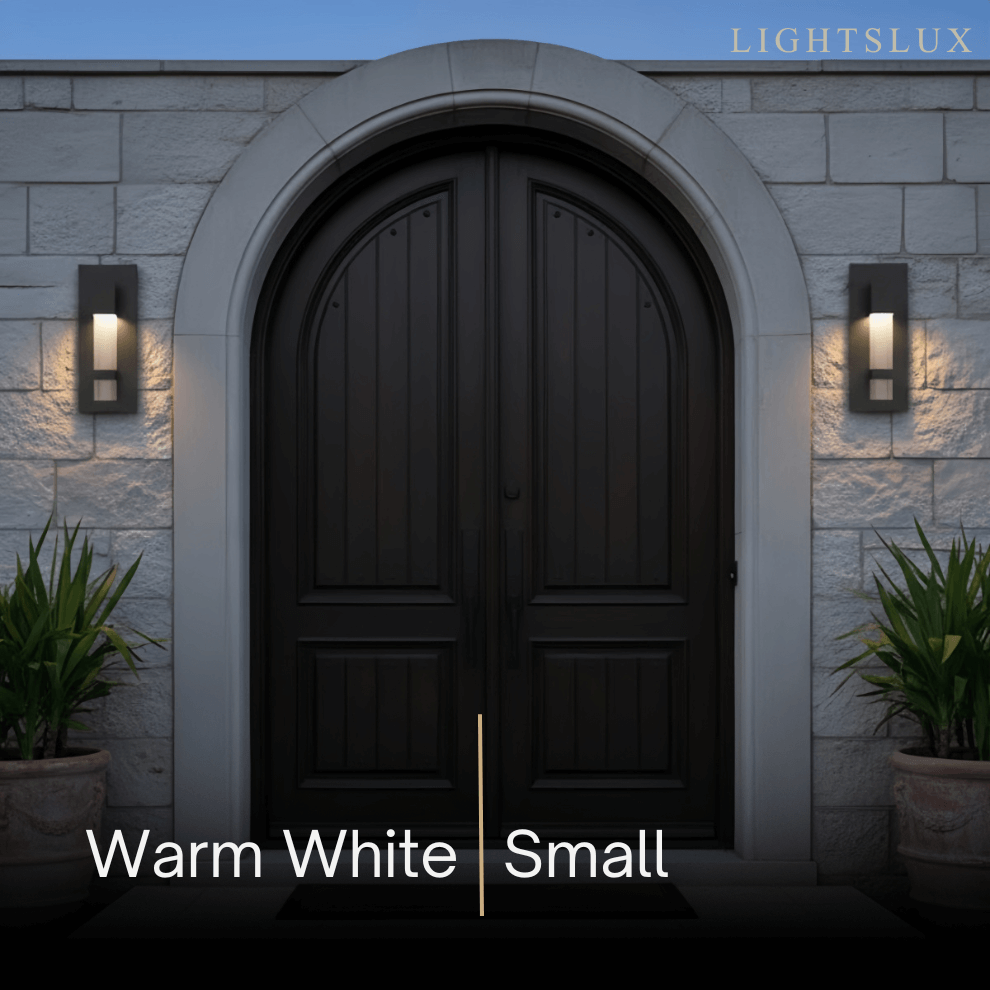 Modern Outdoor Wall Sconce – Black Stainless Steel Crystal Accents Starry Glow for Entryway - Flindria