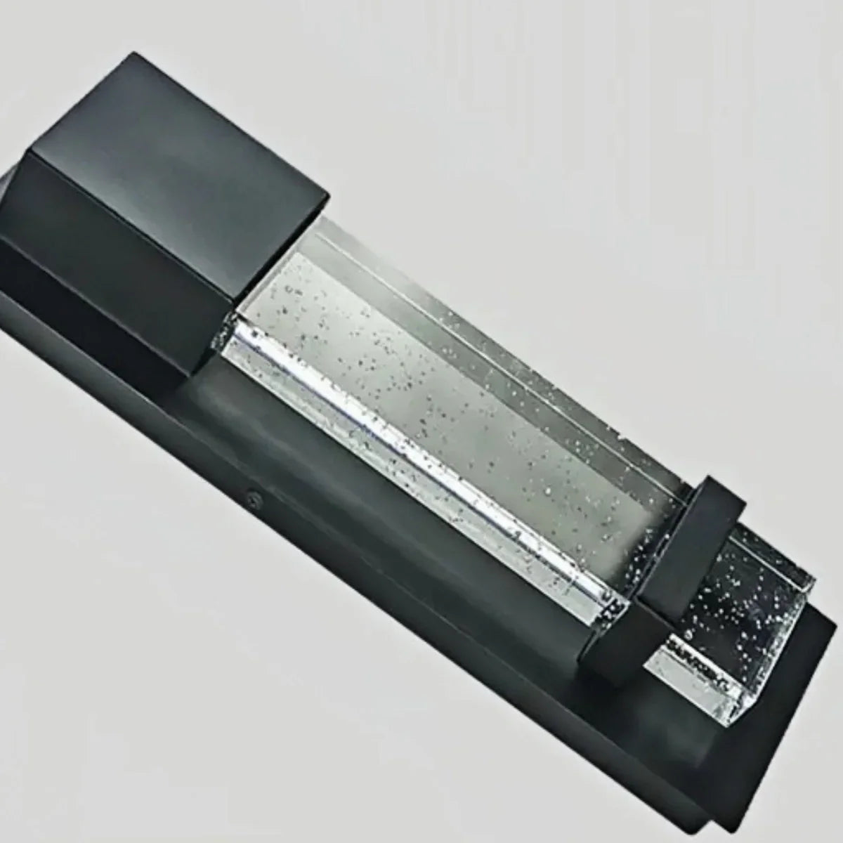Modern Outdoor Wall Sconce – Black Stainless Steel/Glass for Patio/Entryway - Flindria