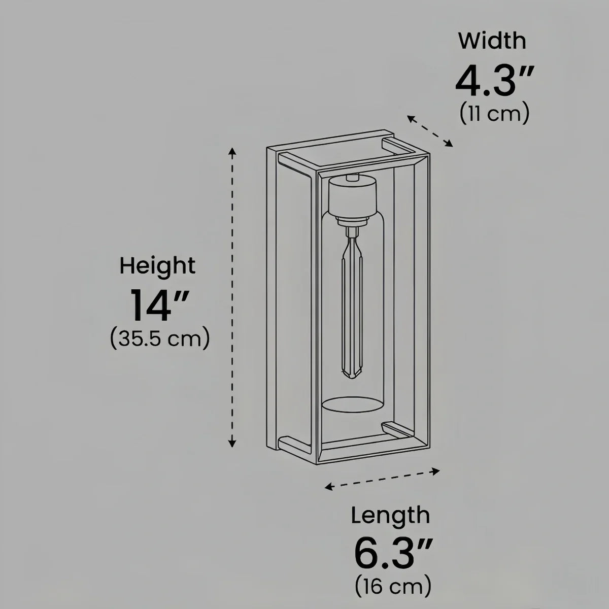 Modern Outdoor Wall Sconce – Black Stainless/Glass Warm Glow for Patio/Entryway - Flindria