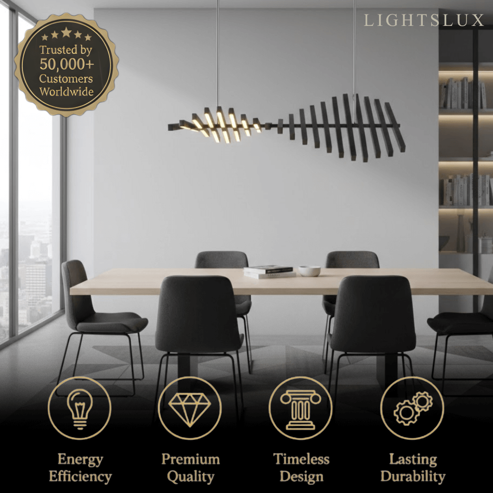 Modern Adjustable Stacked Pendant Light – Black Ash Iron Acrylic Aluminum for Kitchen Island - Flindria