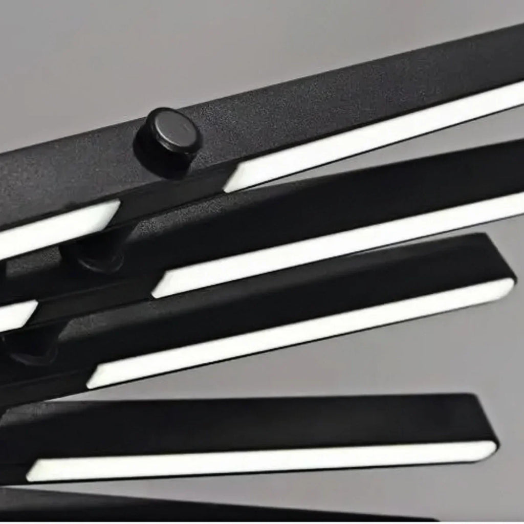 Modern Adjustable Stacked Pendant Light – Black Ash Iron Acrylic Aluminum for Kitchen Island - Flindria