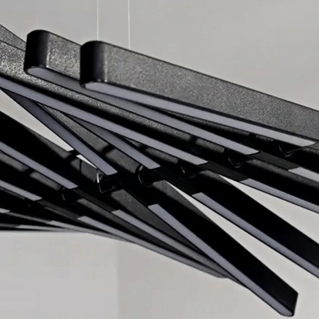 Modern Adjustable Stacked Pendant Light – Black Ash Iron Acrylic Aluminum for Kitchen Island - Flindria
