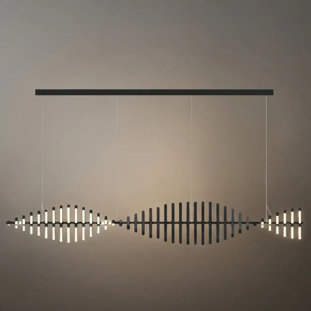 Modern Adjustable Stacked Pendant Light – Black Ash Iron Acrylic Aluminum for Kitchen Island - Flindria